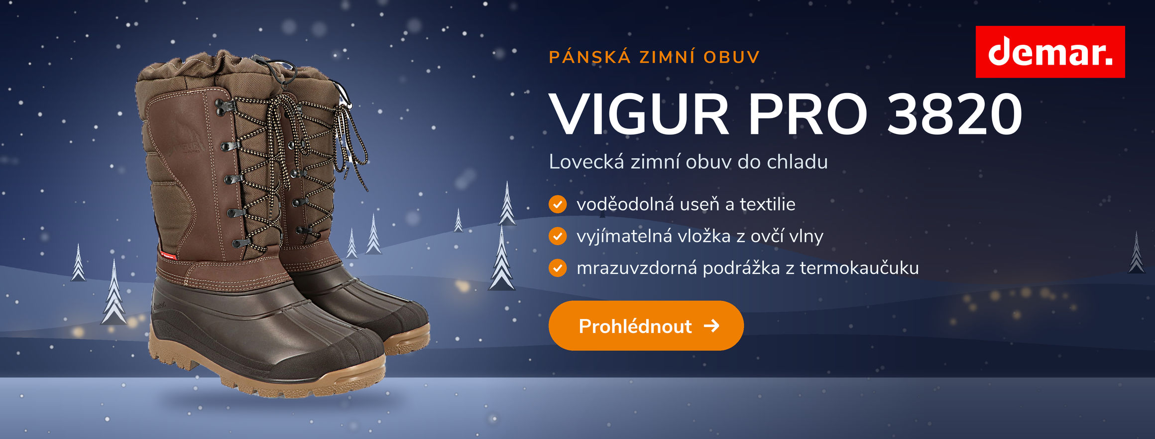 Pánská lovecká zimní obuv Demar VIGUR PRO 3820